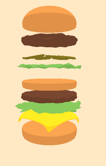 burger en 3d